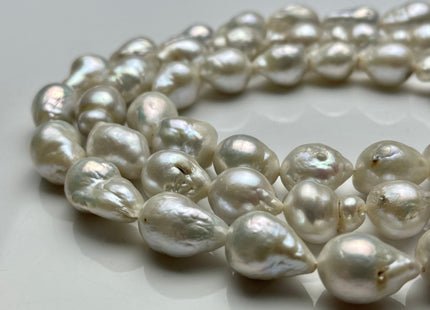 10x12-12x16 mm Natural White Teardrop Baroque Pearl Beads Genuine Freshwater Baroque Pearls Irregular Baroque Pearls B Grade #P1974