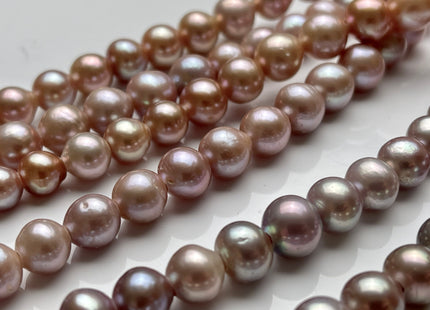 8.5-10mm AAA Half Strand Large Hole Rare Multi Mauve Pink Edison Baroque Pearl Beads Hole Size 2.2 Edison Pearl 21 Pieces #P1972