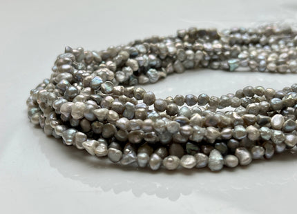 5 mm AA Gray Color Keshi Nugget Freshwater Pearl Beads Center Drilled Keshi Pearls Genuine Freshwater Tiny Keshi Nugget Pearls #P1977
