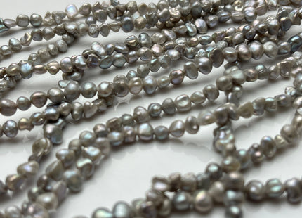 5 mm AA Gray Color Keshi Nugget Freshwater Pearl Beads Center Drilled Keshi Pearls Genuine Freshwater Tiny Keshi Nugget Pearls #P1977