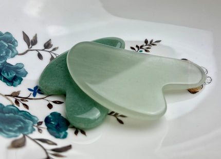 50x70-80 mm Gua Sha Body And Facial Massage Tool Green Aventurine, Black Obsidian, Brown Tiger Eye Premium Gemstones #4001
