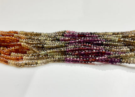 3-3.5mm AAA Faceted Rondelle Natural Tundra Sapphire Gemstone Beads Genuine Top Quality Gemmy Sapphire Beads 13 Inches Strand #4003