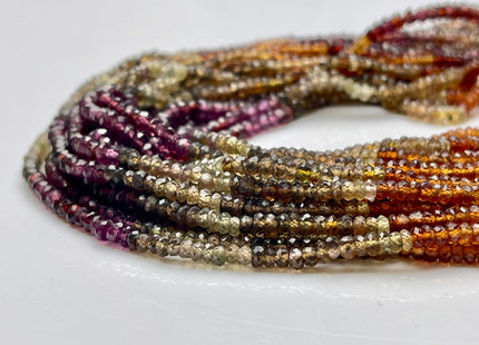3-3.5mm AAA Faceted Rondelle Natural Tundra Sapphire Gemstone Beads Genuine Top Quality Gemmy Sapphire Beads 13 Inches Strand #4003