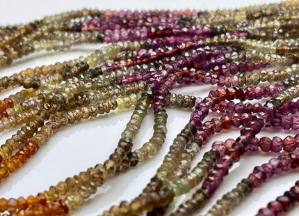 3-3.5mm AAA Faceted Rondelle Natural Tundra Sapphire Gemstone Beads Genuine Top Quality Gemmy Sapphire Beads 13 Inches Strand #4003