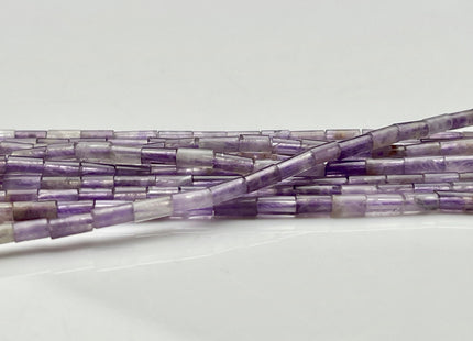 2x4 mm Tube Shape Rhodonite or Amethyst Gemstone Beads Genuine Pink or Purple Color Gemstones Loose Spacer Beads 15.5 Inches Strand #3943