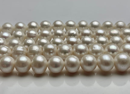 10 mm Natural White Potato Freshwater Pearl Beads, Genuine Cultured Pearl Beads, White Natural Freshwater Pearl Beads #568