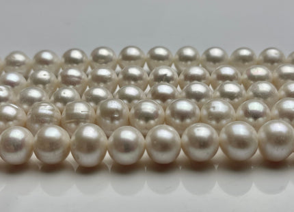 10 mm Natural White Potato Freshwater Pearl Beads, Genuine Cultured Pearl Beads, White Natural Freshwater Pearl Beads #568