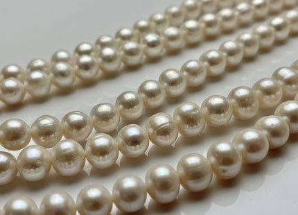 10 mm Natural White Potato Freshwater Pearl Beads, Genuine Cultured Pearl Beads, White Natural Freshwater Pearl Beads #568