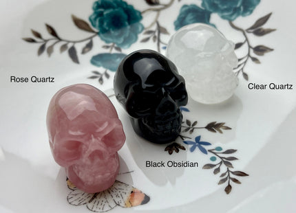 1.5 Inch Hand Carved Gemstone Skull Home Decorations