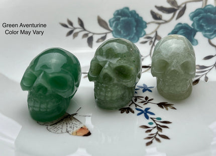 1.5 Inch Hand Carved Gemstone Skull Home Decorations