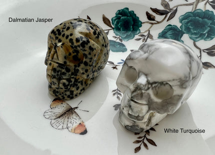 2 Inch Hand Carved Gemstone Skull Home Decorations, Mini Skull Art Collectibles Figurines, Healing Gemstones, Skull Decor #4002