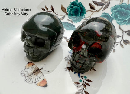 2 Inch Hand Carved Gemstone Skull Home Decorations, Mini Skull Art Collectibles Figurines, Healing Gemstones, Skull Decor #4000-D