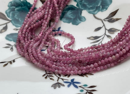 WHOLESALE 2.5-3 mm Natural Color Micro Faceted Round Pink Tourmaline Gemstone Beads Genuine Natural Pink Tourmaline Loose Beads #2364