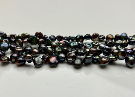 6x7-8 mm AA Dark Peacock Color Keshi Freshwater Pearls Top Drilled Keshi Pearl Beads High Luster Genuine Keshi Freshwater Pearls #P1979