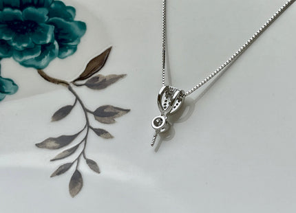 One Piece 925 Sterling Silver/Gold Pendant Setting Findings For Half Drilled Pearls Oval Shape Design W/CZ Sterling Silver Pendant #10243