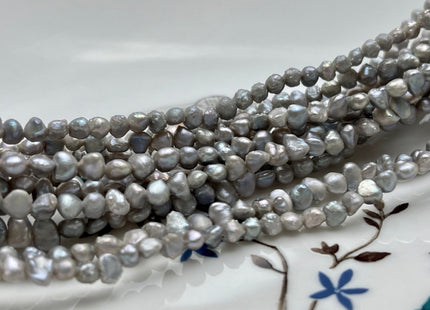 5 mm AA Gray Color Keshi Nugget Freshwater Pearl Beads Center Drilled Keshi Pearls Genuine Freshwater Tiny Keshi Nugget Pearls #P1977