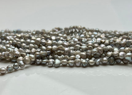 5 mm AA Gray Color Keshi Nugget Freshwater Pearl Beads Center Drilled Keshi Pearls Genuine Freshwater Tiny Keshi Nugget Pearls #P1977