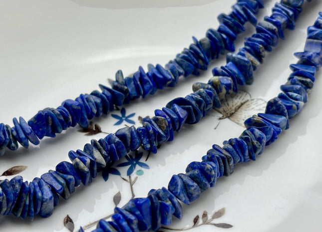 8-12 mm Natural Dark Blue Color Lapis Gemstone Beads Irregular Chips Shape Genuine Dark Blue Color Lapis Gemstone Loose Beads #4011