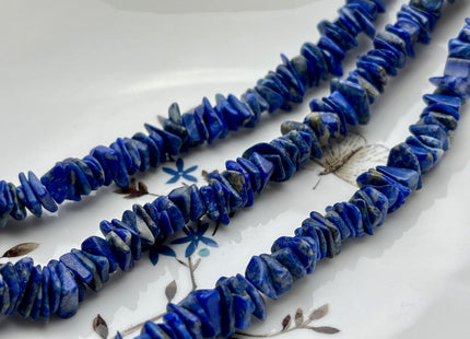 8-12 mm Natural Dark Blue Color Lapis Gemstone Beads Irregular Chips Shape Genuine Dark Blue Color Lapis Gemstone Loose Beads #4011