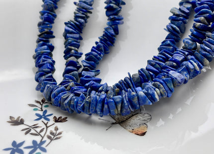 8-12 mm Natural Dark Blue Color Lapis Gemstone Beads Irregular Chips Shape Genuine Dark Blue Color Lapis Gemstone Loose Beads #4011