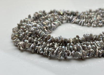 8-13 mm AA Gray Color Keshi Disc Freshwater Pearl Beads Center Drilled Genuine Gray Color Keshi Disc Shaped Pearls #P1999