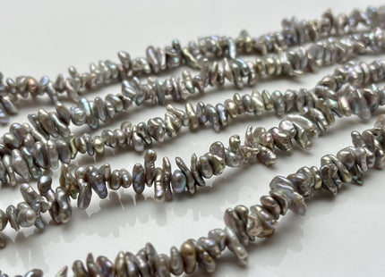 8-13 mm AA Gray Color Keshi Disc Freshwater Pearl Beads Center Drilled Genuine Gray Color Keshi Disc Shaped Pearls #P1999