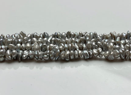 6-8 mm AA Gray Color Keshi Disc Freshwater Pearl Beads Center Drilled Genuine Gray Color Keshi Disc Shaped Pearls #P2000