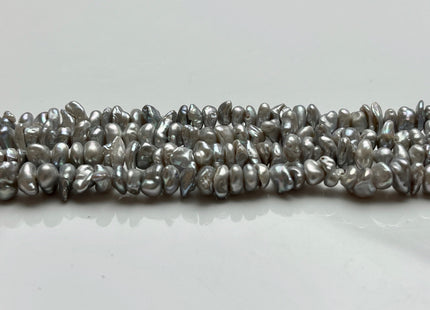 6-8 mm AA Gray Color Keshi Disc Freshwater Pearl Beads Center Drilled Genuine Gray Color Keshi Disc Shaped Pearls #P2000