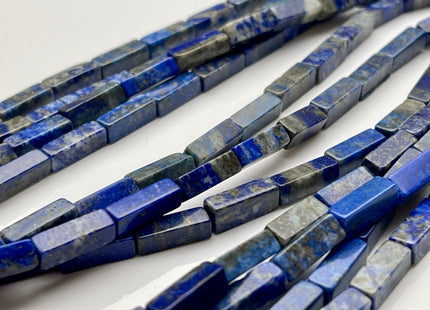 4-5x13 mm Cuboid Tube Shape Multi Blue Color Lapis Gemstone Beads Genuine Lapis Loose Beads 15.5 Inches Strand #4012