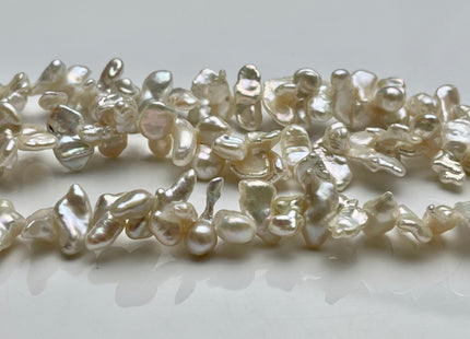 5-8x8-14 mm AAA Freshwater Natural White Keshi Pearl Beads Genuine Double Keshi Center Drilled High Luster Natural KeshiPearls #P2007