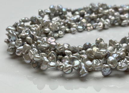 5-6x7-8 mm AA Gray Color Keshi Freshwater Pearls Top Drilled Keshi Pearl Beads High Luster Genuine Keshi Freshwater Pearls #P2008