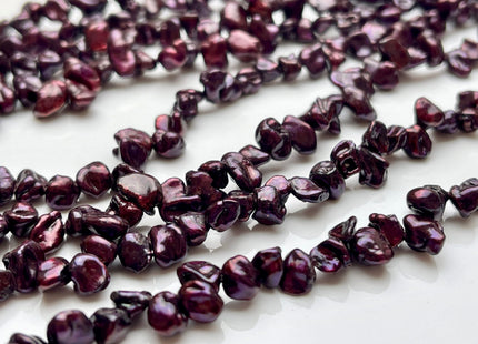 5-6x7-8 mm AA Mulberry Color Keshi Freshwater Pearls Top Drilled Keshi Pearl Beads High Luster Genuine Wine Purple Color Keshi Pearls #P2006