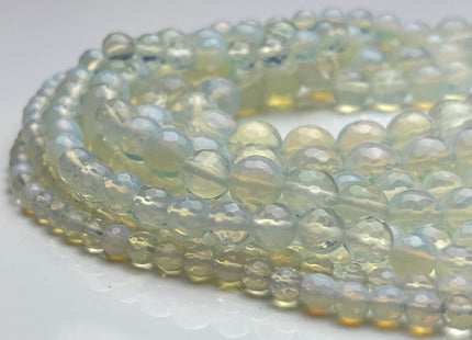 6mm 8mm 10mm 11mm Faceted Round White Opalite Gemstone Beads Genuine Micro Faceted Opalite Loose Beads 15 Inches Strand #4024