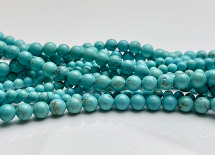 4 mm 6 mm Smooth Round Green Blue Turquoise Color Gemstone Beads 15.5 Inches Strand #4020