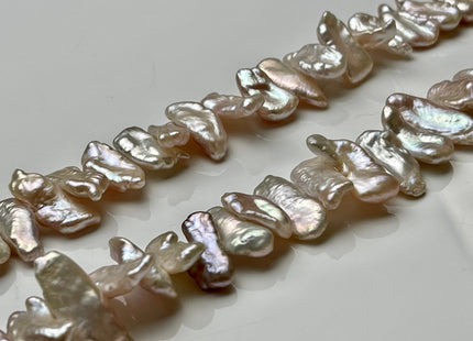9x15-20 mm AAAA Natural Pink Biwa Stick Freshwater Pearl Beads Genuine Center Drilled Super High Luster Very Rare Biwa Pearl Beads #P2029
