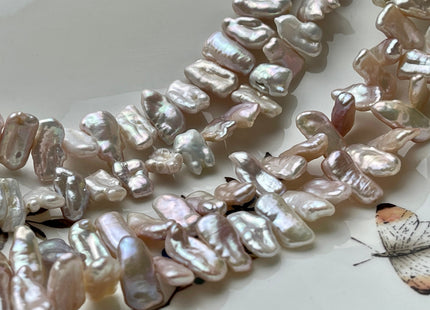 7-9x11-16 mm AAAA Natural Pink Biwa Stick Freshwater Pearl Beads Genuine Center Drilled Super High Luster Very Rare Biwa Pearl Beads #P2030