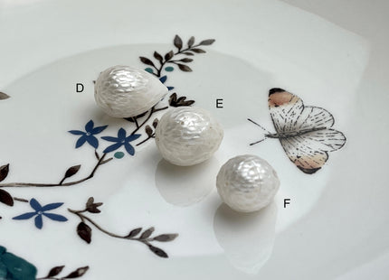 ONE Piece 12-15x15-20 mm Natural White Full Drilled Dragon Skin Rice/Oval Pearl Single Beads Genuine White Rice Pearls For Pendant #P2041