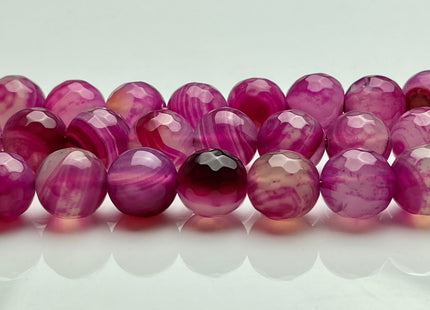 12mm 14mm Faceted Round Fire Agate Gemstone Beads Heat Treated Multi Purple Color Natural Gemstone Fire Agate 15.5 Inches Strand #4047