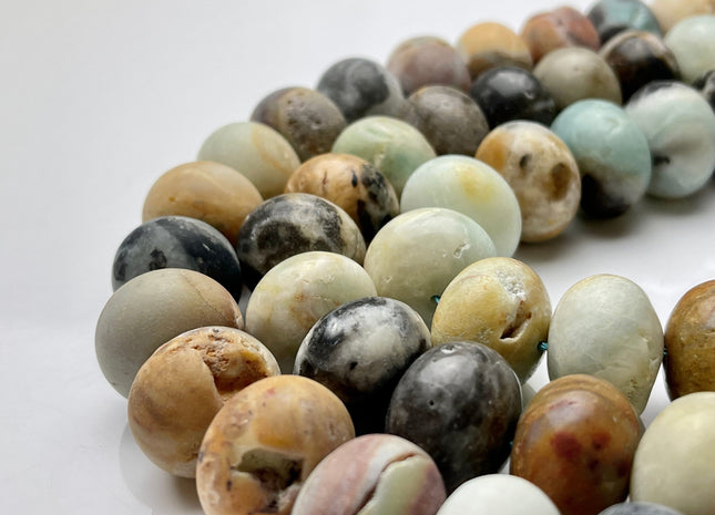 15x20 mm Natural Smooth Rondelle Multi Color Matte Amazonite Beads Natural Green Brown Gray Blue Color Jumbo Amazonite Gemstone Beads #4065