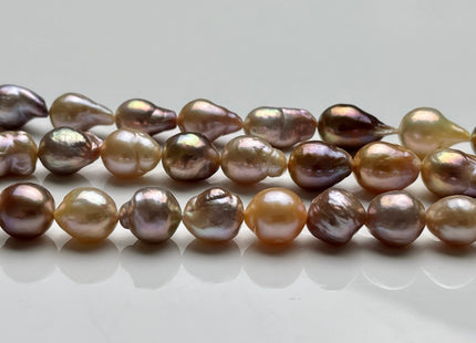 8-10x13-18mm AAAA VeryRare Natural Multi Dark Mauve Pink Freshwater Baroque/Edison Pearl Bead High Luster Genuine Purple Edison Pearl #P2059