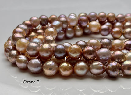 9-10 mm AAAAA Very Rare Dark Mauve Pink Baroque Edison Pearl Genuine Top Quality Natural Edison Pearl With Iridescent Color #P2061