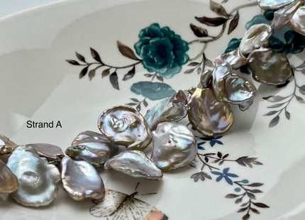 One-Of-A-Kind 20x30 mm AAA Rare HUGE Keshi Freshwater Pearl Bead Genuine Super High Luster Natural Mauve Pink Freshwater Keshi Pearls #P2075