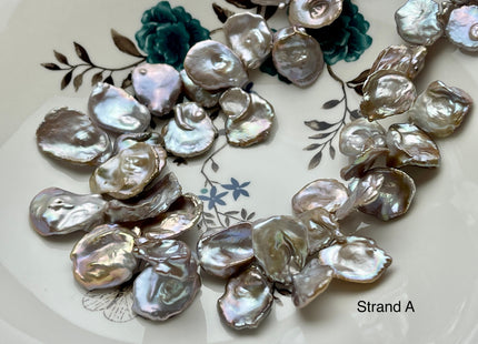 One-Of-A-Kind 20x30 mm AAA Rare HUGE Keshi Freshwater Pearl Bead Genuine Super High Luster Natural Mauve Pink Freshwater Keshi Pearls #P2075