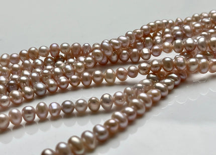 5x6 mm AAA Natural Mauve Pink Color Potato Freshwater Pearl Beads Genuine High Luster Pink Tiny Small Potato Freshwater Pearls #P2066