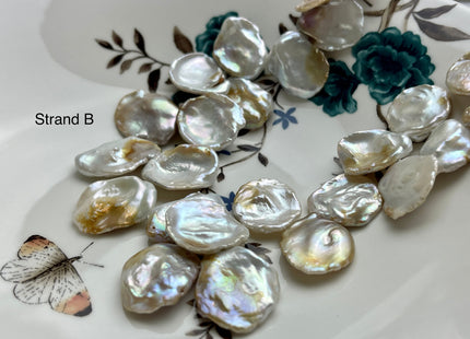One-Of-A-Kind 20x25 mm AAA Rare HUGE Keshi Freshwater Pearl Beads Genuine Natural White And Champagne Color Top Drilled Keshi Pearls #P2076