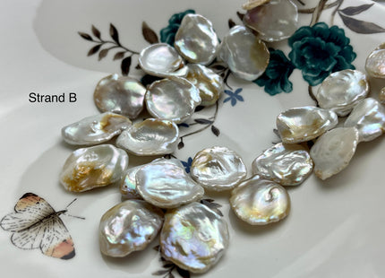 One-Of-A-Kind 20x25 mm AAA Rare HUGE Keshi Freshwater Pearl Beads Genuine Natural White And Champagne Color Top Drilled Keshi Pearls #P2076