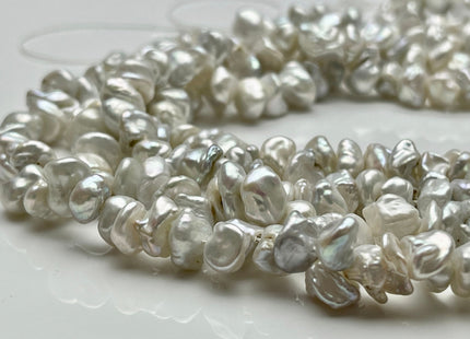 9mm Natural White Very Rare Keshi Freshwater Pearl Beads Center Drilled Keshi Rondelle Genuine Freshwater Pearls B Grade #P2083