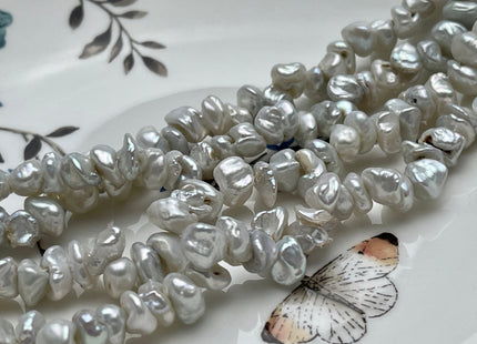 9mm Natural White Very Rare Keshi Freshwater Pearl Beads Center Drilled Keshi Rondelle Genuine Freshwater Pearls B Grade #P2083