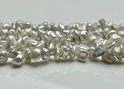 9mm Natural White Very Rare Keshi Freshwater Pearl Beads Center Drilled Keshi Rondelle Genuine Freshwater Pearls B Grade #P2083