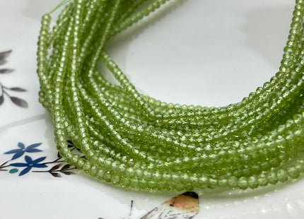 2x3 mm AAA Natural Color Faceted Rondelle Peridot Gemstone Beads Top Quality Green Peridot Gemstone Beads # 2340